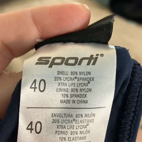 NWT Sporti Piped Splice Wide Strap One Piece Swimsuit, size 40 - Picture 5 of 12